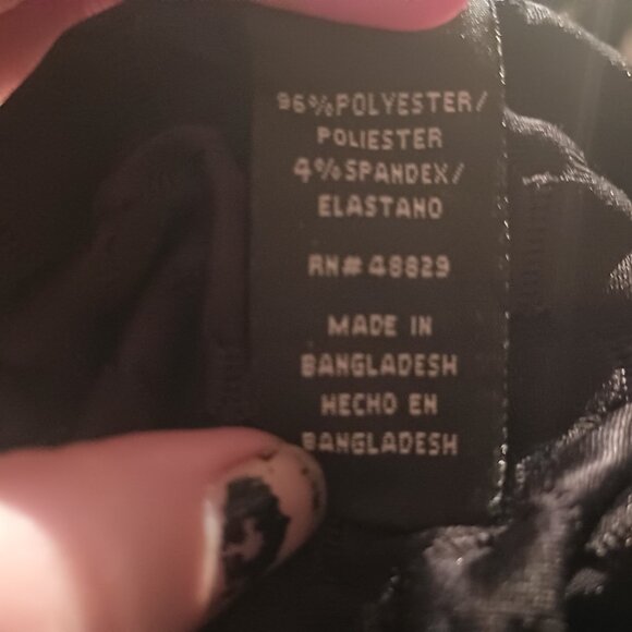 Rouge Collection Black Ribbed Body Suit Shorts With Upper Tank Size 3X - Picture 7 of 9